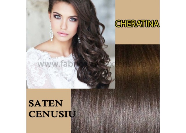 Cheratina Saten Natural Cenusiu