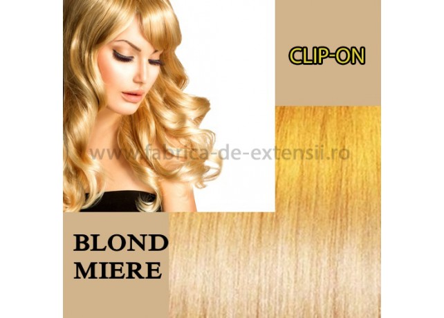 Clip-On Ondulat Blond Miere Clip-On Ondulat Blond Miere