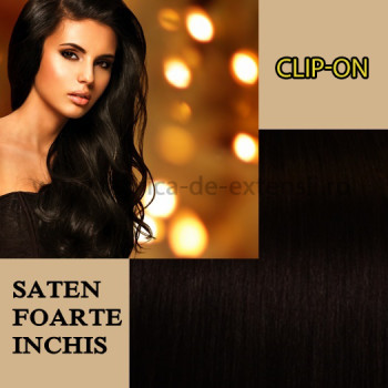 Clip-On Saten Foarte Inchis