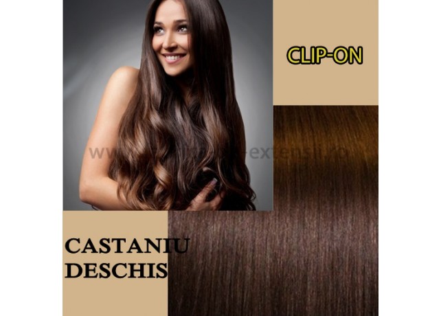Clip-On Castaniu Deschis