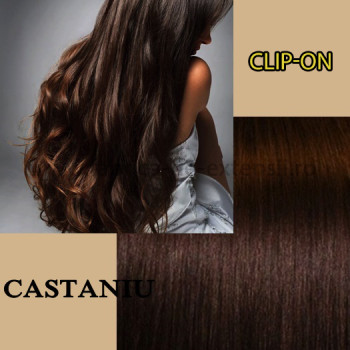 Clip-On Castaniu Simplu