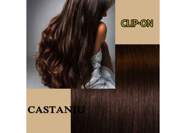 Clip-On Castaniu Simplu Clip-On Castaniu Simplu