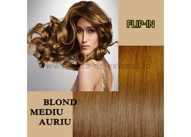 Flip In Blond Mediu Auriu Flip In Blond Mediu Auriu