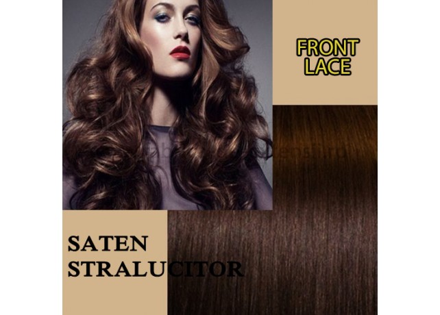 Front Lace Saten Stralucitor
