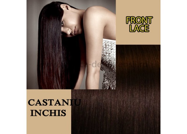 Front Lace Castaniu Inchis