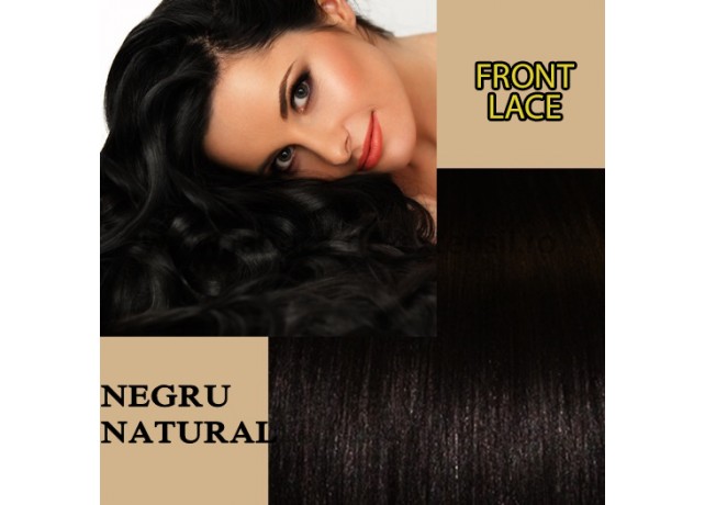 Front Lace Negru Natural