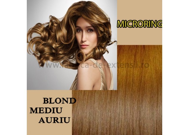 Microring Ondulat Blond Mediu Auriu Microring Ondulat Blond Mediu Auriu