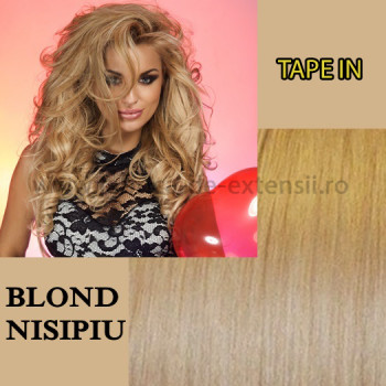 Extensii Tape In Blond Nisipiu