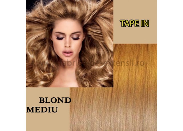 Extensii Tape In Blond Mediu