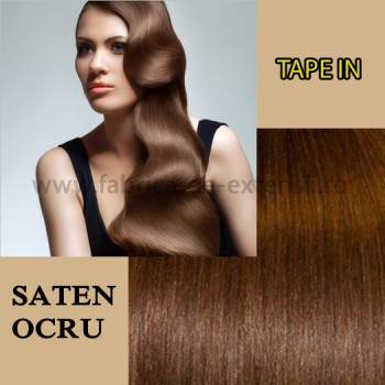 Extensii Tape In Saten Ocru