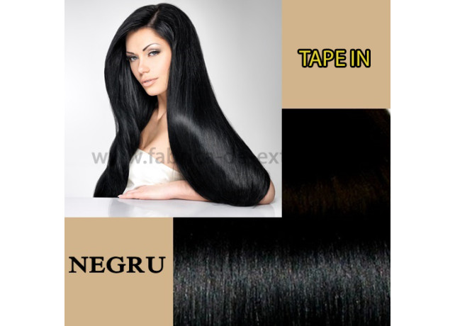 Extensii Tape In Negru Intens Extensii Tape In Negru Intens