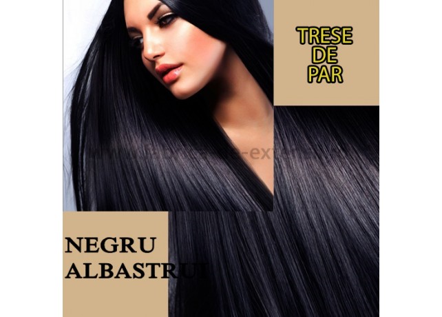 Trese de Par Negru Albastrui Trese de Par Negru Albastrui