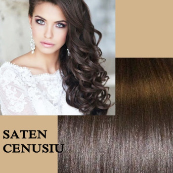 Clip-On Deluxe Saten Natural Cenusiu Clip-On Deluxe Saten Natural Cenusiu