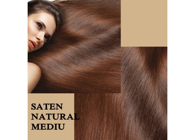 Clip-on Deluxe Saten Natural Mediu