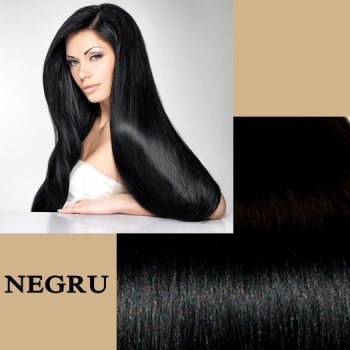 Cozi de Par Deluxe Negru Intens
