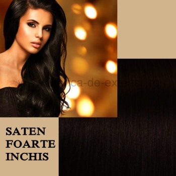 Mese de Volum cu Cordeluta Deluxe Saten Foarte Inchis