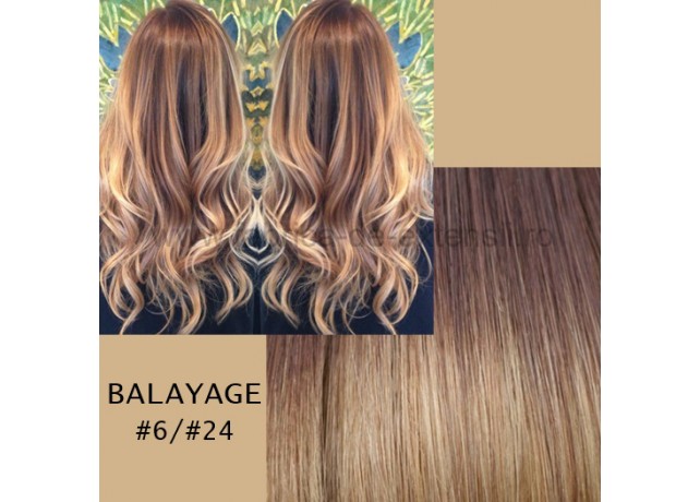 Set Easy Clip-On Deluxe Balayage #6/#24 Set Easy Clip-On Deluxe Balayage #6/#24