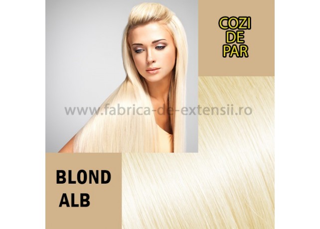 Cozi de Par Sintetice Blond Alb Cozi de Par Sintetice Blond Alb