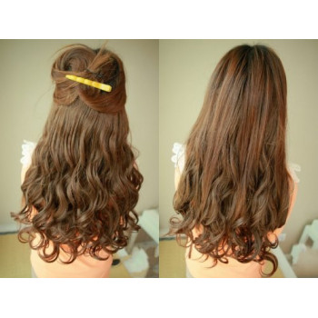 Trese de Par OMBRE Negru Natural / Saten Deschis