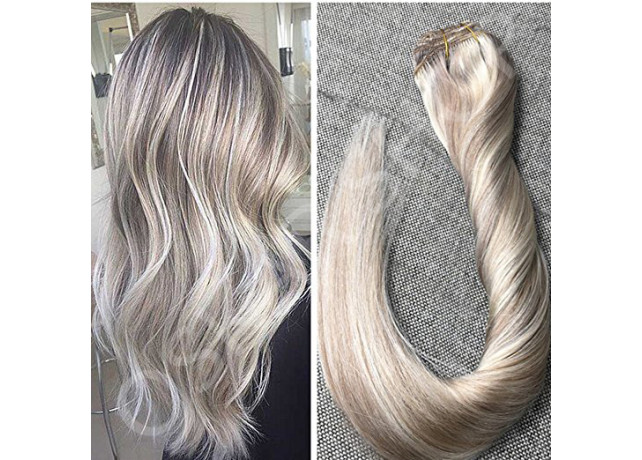 Clip-On Black Collection Balayage Light Grey #18