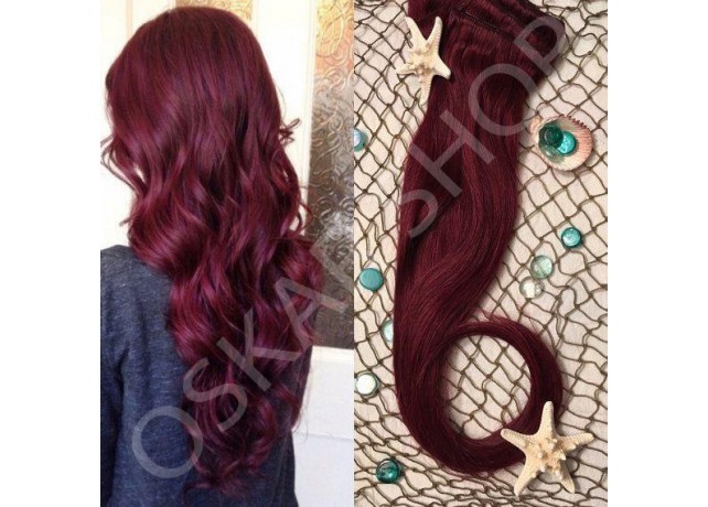 Clip-On Black Collection Burgundy Clip-On Black Collection Burgundy