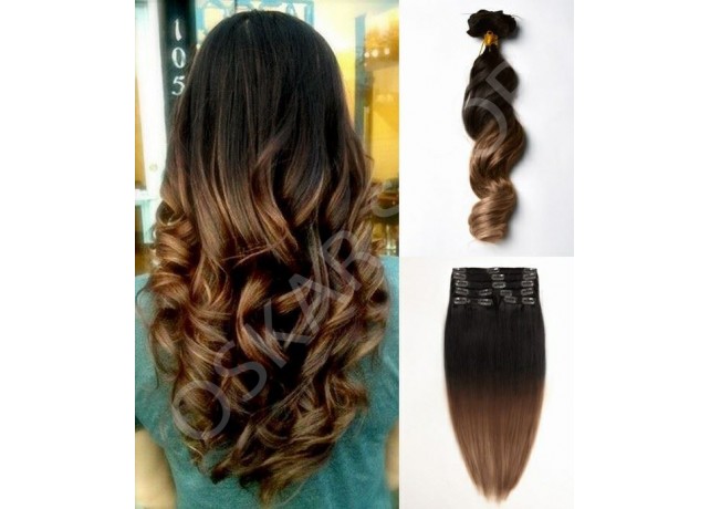Clip-On Black Collection Ombre #3 cu #8 Clip-On Black Collection Ombre #3 cu #8
