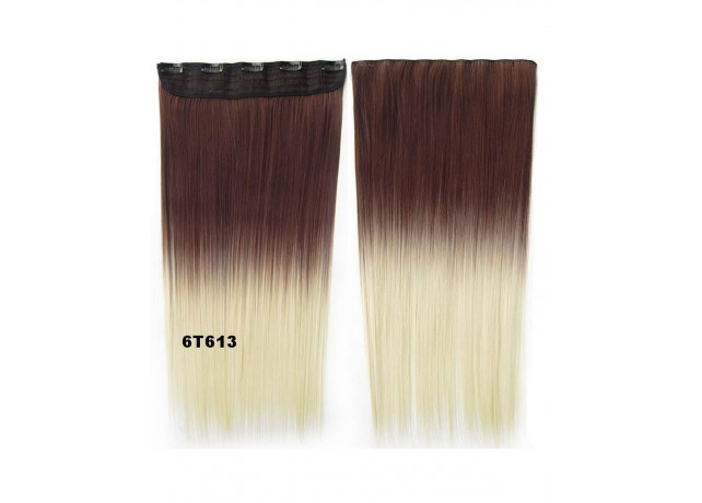 Trese Clip-On Drepte Sintetic Ombre #6 613 Trese Clip-On Drepte Sintetic Ombre #6 613