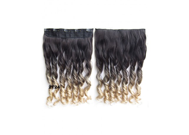 Trese Clip-On Ondulate Sintetic Ombre #2 24 Trese Clip-On Ondulate Sintetic Ombre #2 24