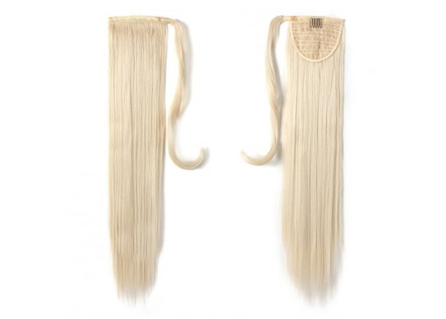 Coada cu Scai Sintetica Blond Platinat 60#