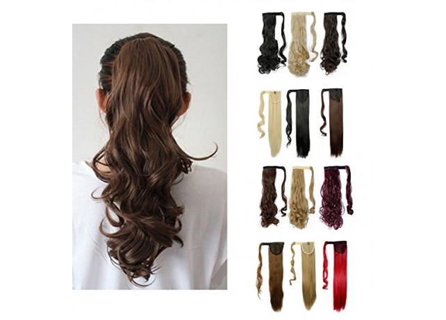 Coada cu Scai Sintetica Castaniu Ondulat Coada cu Scai Sintetica Castaniu Ondulat