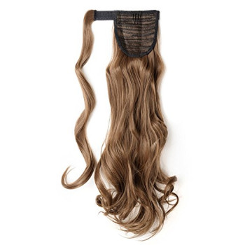 Coada cu Scai Sintetica Saten Deschis Ondulat