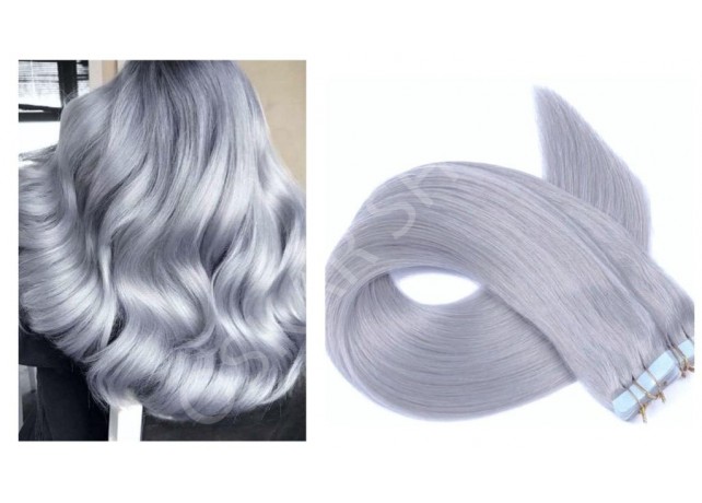 Extensii Tape IN White Platinum Arctic Grey Extensii Tape IN White Platinum Arctic Grey