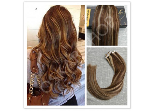 Extensii Tape IN White Platinum Balayage #4 #22 Extensii Tape IN White Platinum Balayage #4 #22