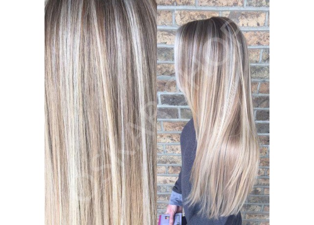 Extensii Tape IN White Platinum Balayage #7 #60