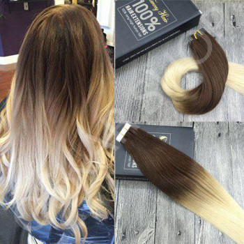 Extensii Tape IN White Platinum Ombre #3 #60