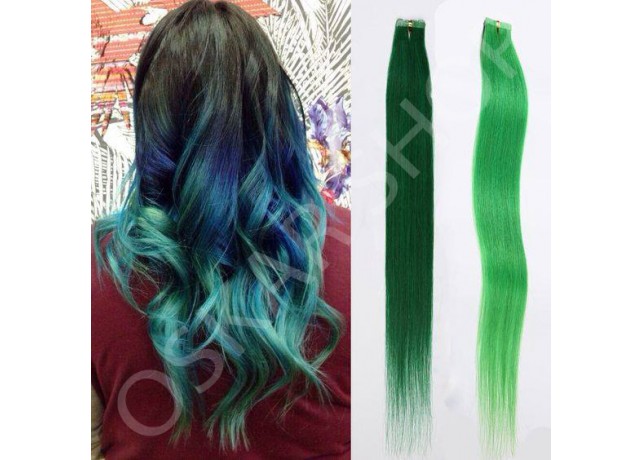 Extensii Tape IN White Platinum Verde Extensii Tape IN White Platinum Verde