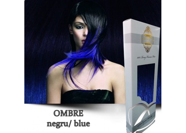 White Platinum Ombre Negru Blue