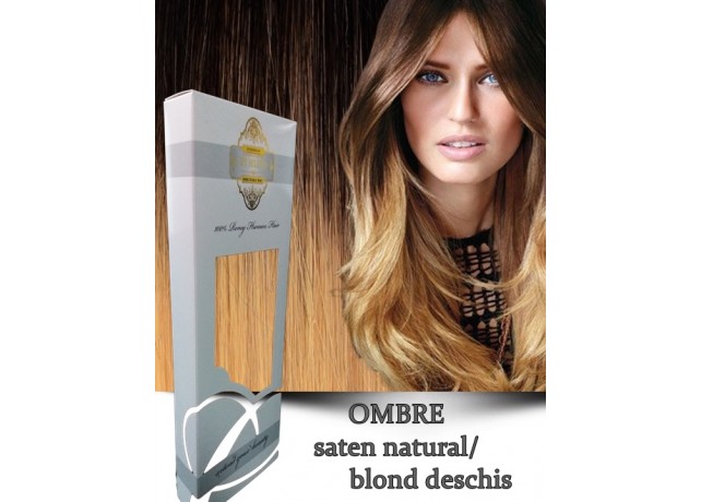 White Platinum Ombre Saten Natural Blond Deschis